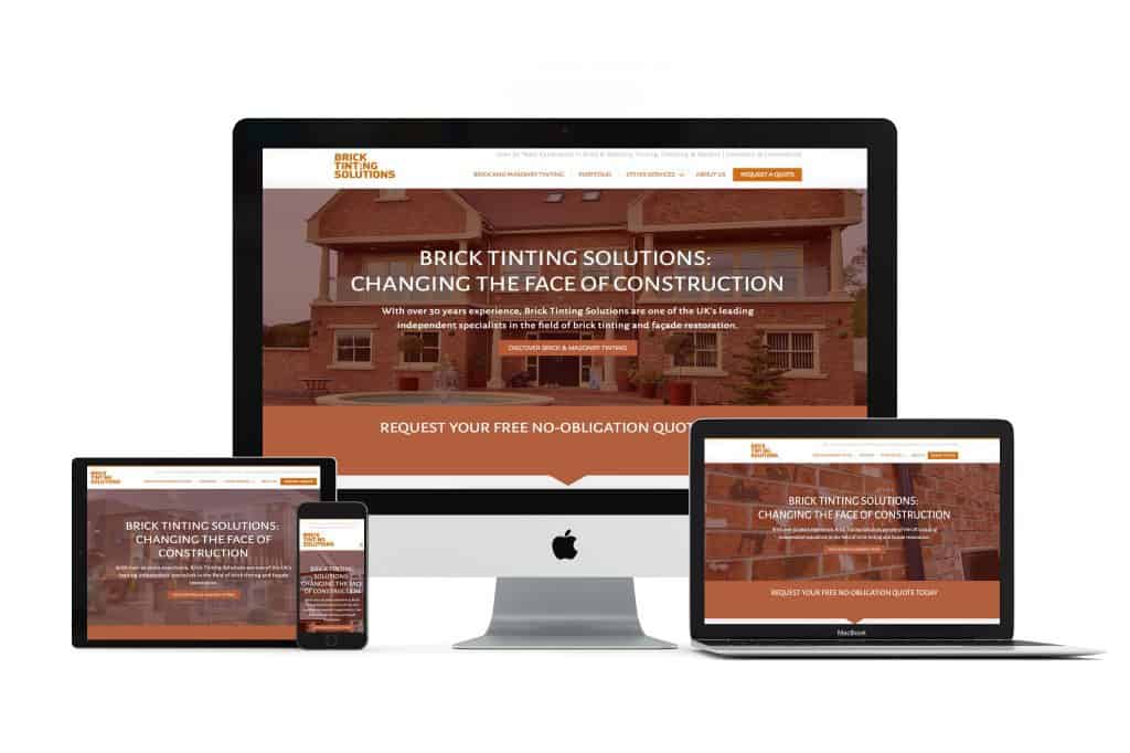 professional website design for brick tinting company