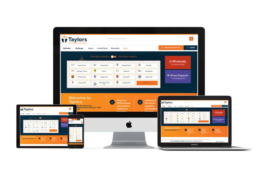 Taylors website design done by creative asset