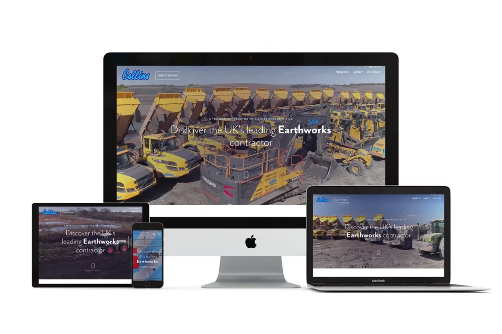 collins earthworks website redesign